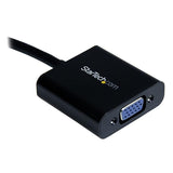 HDMI to VGA adapter converter for 1080p video output, compact design for easy travel and plug-and-play functionality.