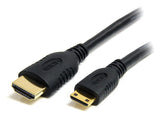 1m High Speed HDMI Mini to HDMI Cable with Ethernet - Premium Quality, Gold-Tipped Connectors