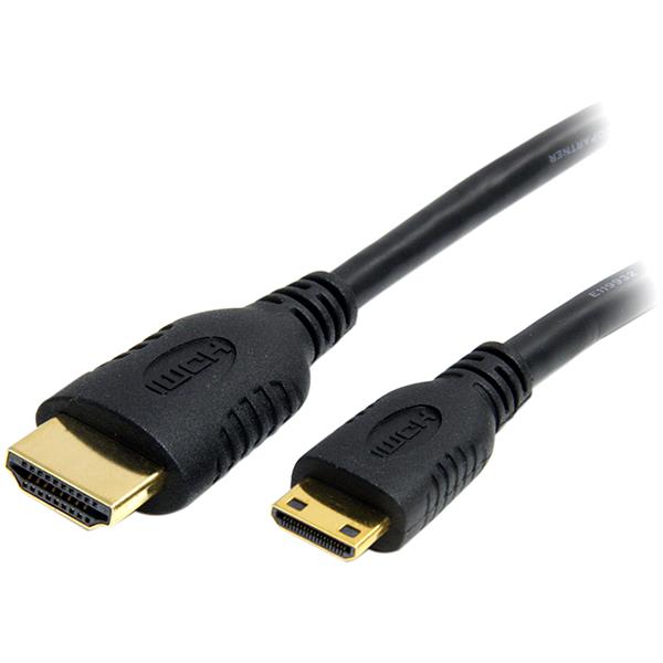 2m High Speed HDMI Cable with Ethernet - Mini HDMI to Standard HDMI for Gaming & Streaming