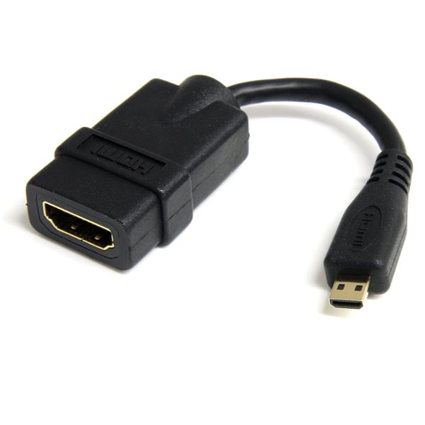 High Speed 18 cm HDMI Adapter Cable – Standard HDMI Female to Micro HDMI Male – 5 in.