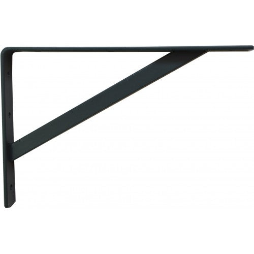 Heavy-duty 200x300mm grey steel brackets with rust resistance, ideal for strong shelving and easy installation.