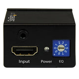 HDMI Signal Booster extending video up to 115 ft, supports 1080p, compact design, no power needed, easy installation.