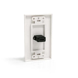 High Speed Single Outlet Female HDMI Wall Plate - White - Cable Management Solution for Home Theater