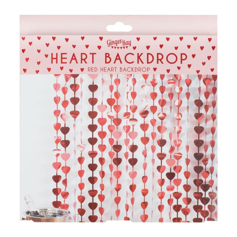 Backdrop Curtain - Ginger Ray Heart Shaped Valentines Day