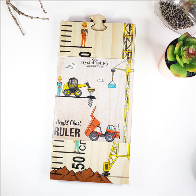 Growth Chart Ruler - Construction Site (195cm)