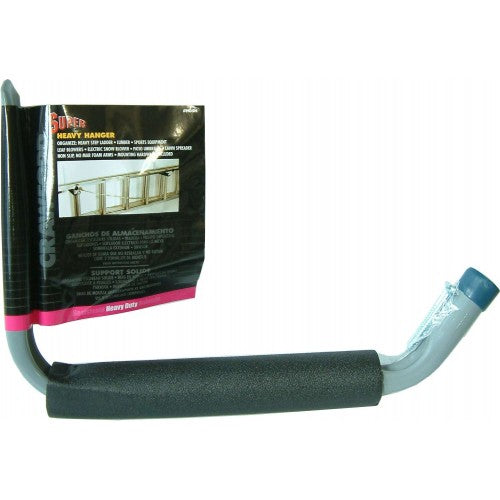 Heavy-duty Jumbo Arm Super Hook with foam sleeve for organizing umbrellas, hoses, and more, supports up to 22kg.