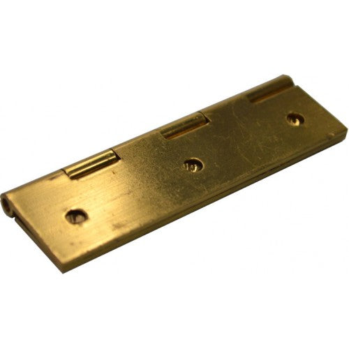 Durable 75mm brass butt hinge with fixed pin, polished finish for security and style in doors and cabinetry.