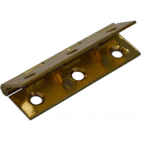 40mm brass butt hinge with fixed pin, polished finish, durable for residential and commercial doors.