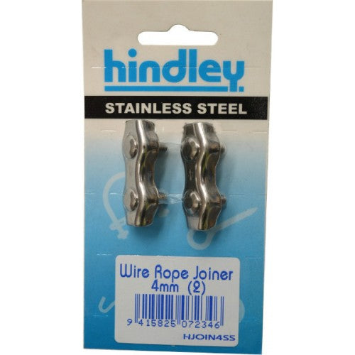 Stainless Steel Wire Rope Joiner 4mm, durable and rust-resistant, suitable for DIY and marine applications.