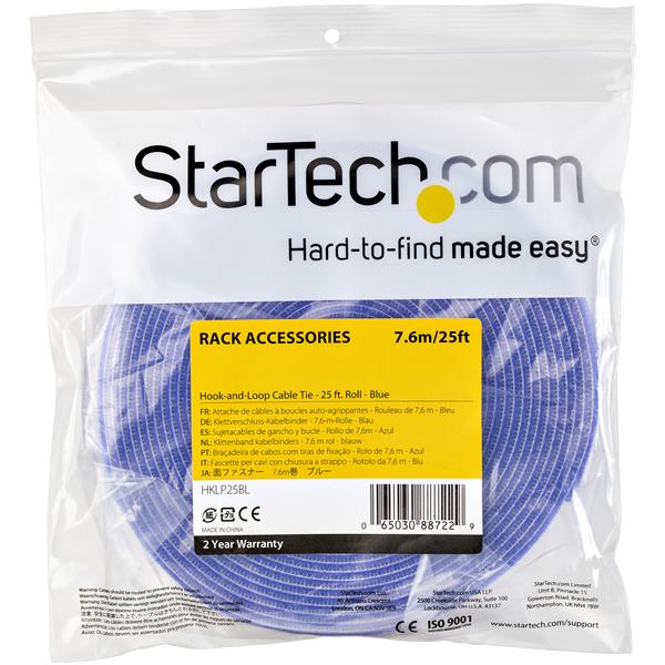 7,6 m Hook and Loop Roll - Blue - Cable Management