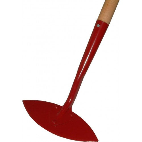 Torpedo Hoe Xcel with 1.5m ash handle and 8-inch head, perfect for shaping soil and removing weeds efficiently.