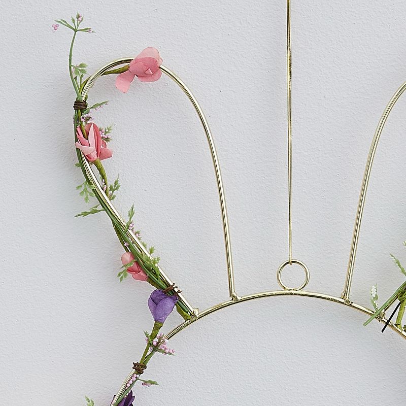 Wreath with Foliage - Contemporary Easter Bunny (32cm)