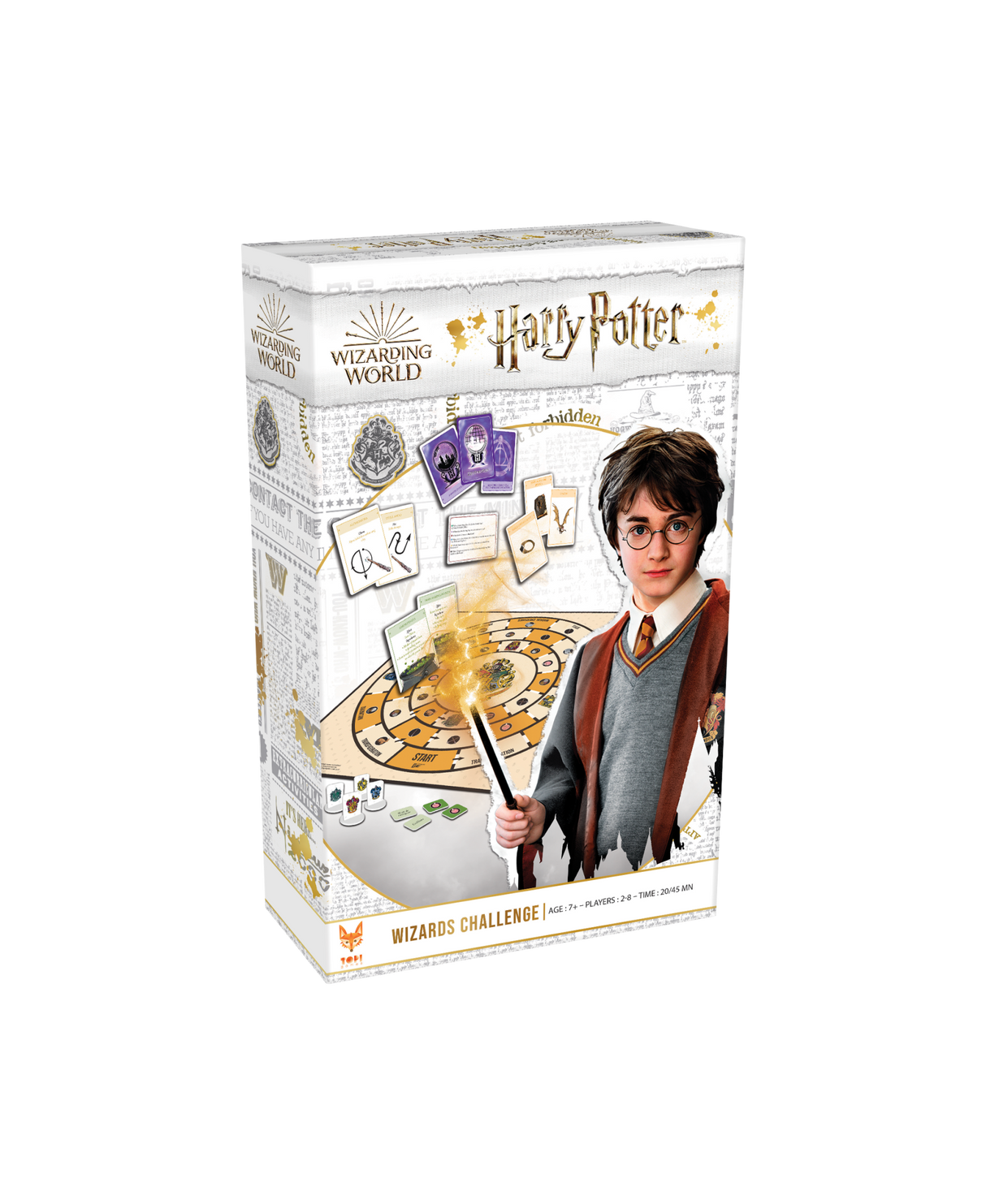 Exciting Topi Harry Potter Wizards Challenge board game for 2-8 players, featuring magical strategies and fun challenges.