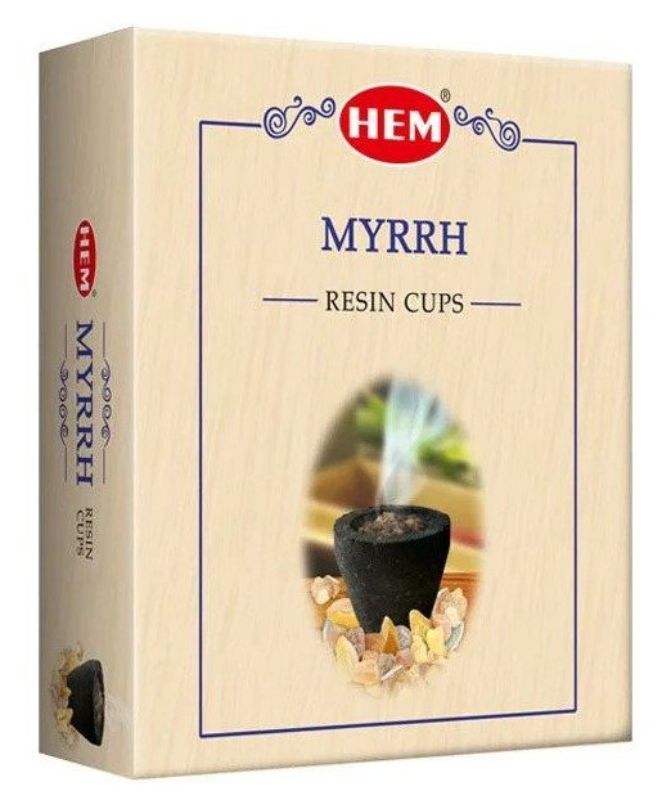 Resin Cup - HEM Myyrh Dhoop (10pcs in a Box)
