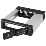 5.25" to 3.5" SATA/SAS Hard Drive Hot Swap Bay - Trayless Aluminum, 6Gbps Speed