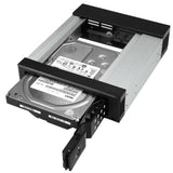 5.25" to 3.5" SATA/SAS Hard Drive Hot Swap Bay - Trayless Aluminum, 6Gbps Speed