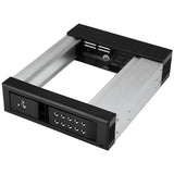 5.25" to 3.5" SATA/SAS Hard Drive Hot Swap Bay - Trayless Aluminum, 6Gbps Speed