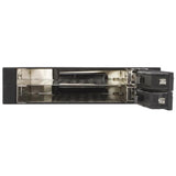 SATA Mobile Rack Backplane for 2 drive trayless hot swap of 2.5in HDD/SSD in 3.5in bay, ideal for quick data access.