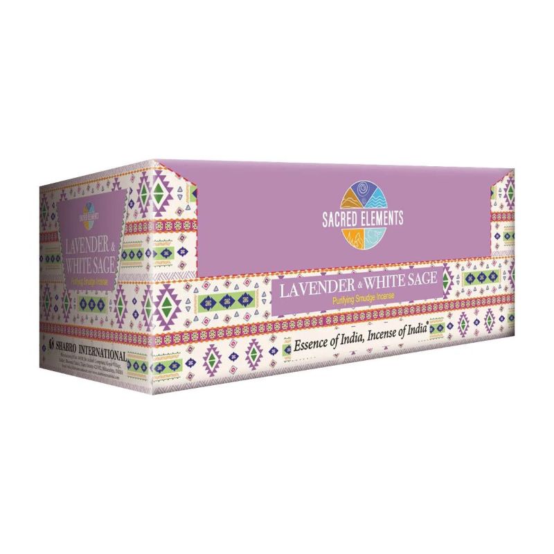 Incense - Sacred Elements Lavender White Sage Masala (Box of 12)