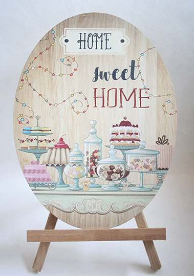 Home Sweet Home - Plywood Oval - Wall Art