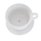 Ceramic Coffee Cup Pot & Plate Matte White