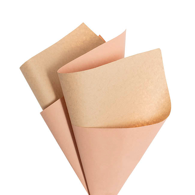 Kraft Paper Duo 80gsm Dusty Pink & Brown Pack 100