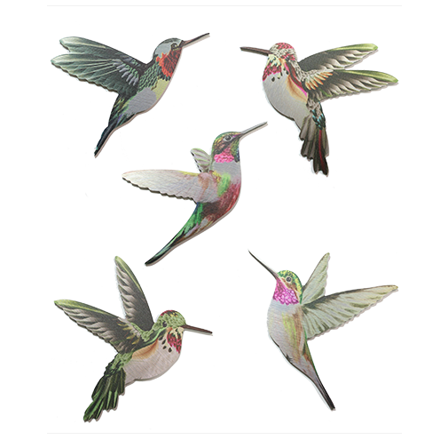 Humming Birds In Flight - Wall Art