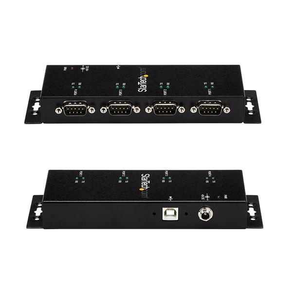 4-Port USB to DB9 RS232 Serial Adapter Hub - Industrial Grade USB Serial Hub for Multiple Device Connectivity