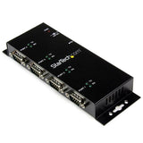 4-Port USB to DB9 RS232 Serial Adapter Hub - Industrial Grade USB Serial Hub for Multiple Device Connectivity