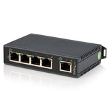 5-Port Industrial Ethernet Switch - Durable, DIN Rail Mount, IP30, 10/100 Mbps Networking Solution