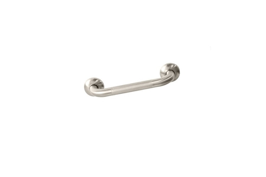 300mm Knurled Straight Grab Rail - Brushed Stainless Steel