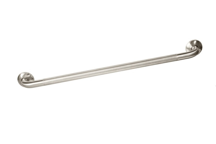 800mm Knurled Straight Grab Rail - Brushed Stainless Steel