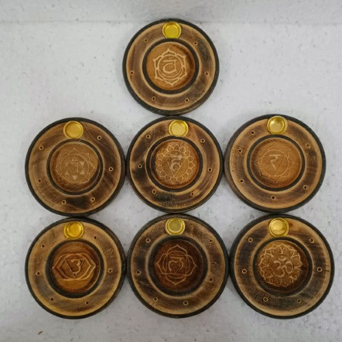 Incense Holder - Round 7 chakra (Set of 7)