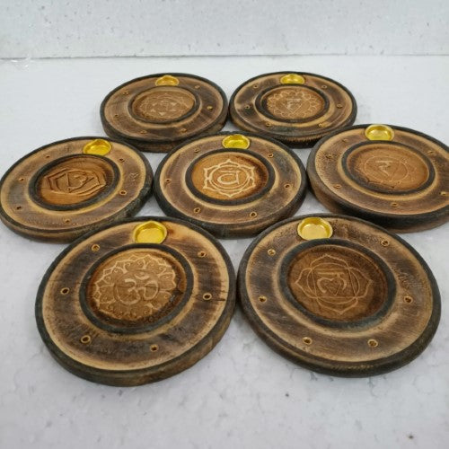 Incense Holder - Round 7 chakra (Set of 7)