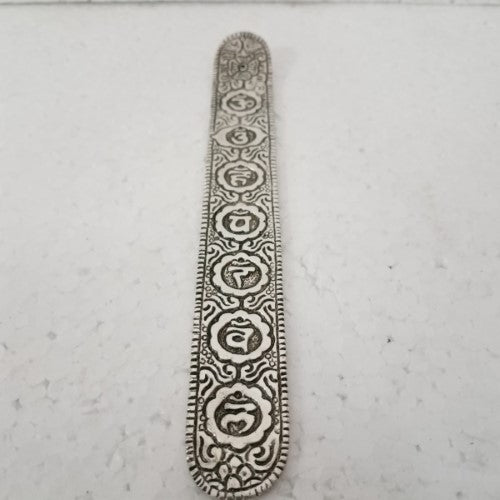 Incense Holder - White Metal Chakra (23.5cm)