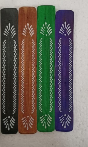 Incense Holder - Antique Colored Incense Patti (Set of 4)