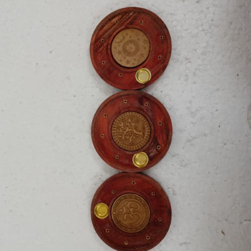 Incense Holder - Round Laser Logo (Set of 3)