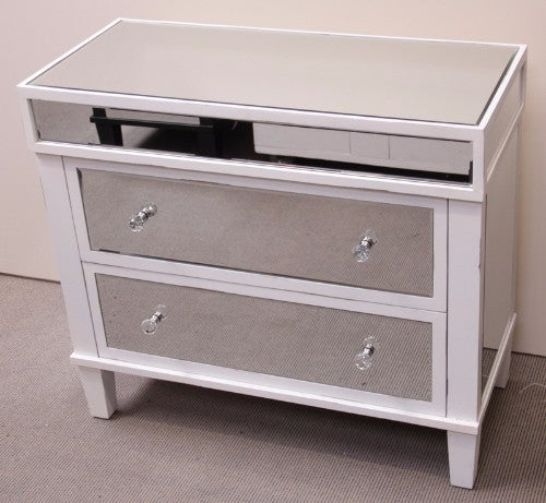 Mirrored 2 Drawer