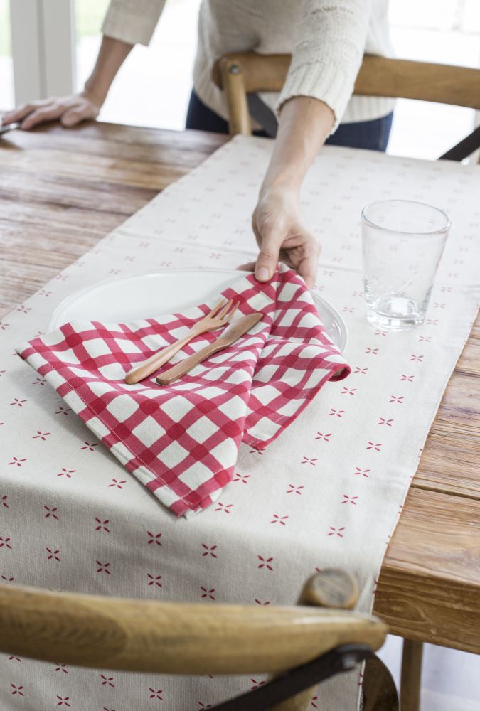 Napkin Set - Gingham Napkin Red (Set of 4) - Raine and Humble