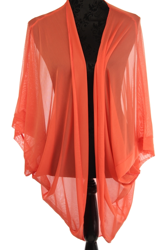 Shrug Cape - Plain Sheer (Watermelon)