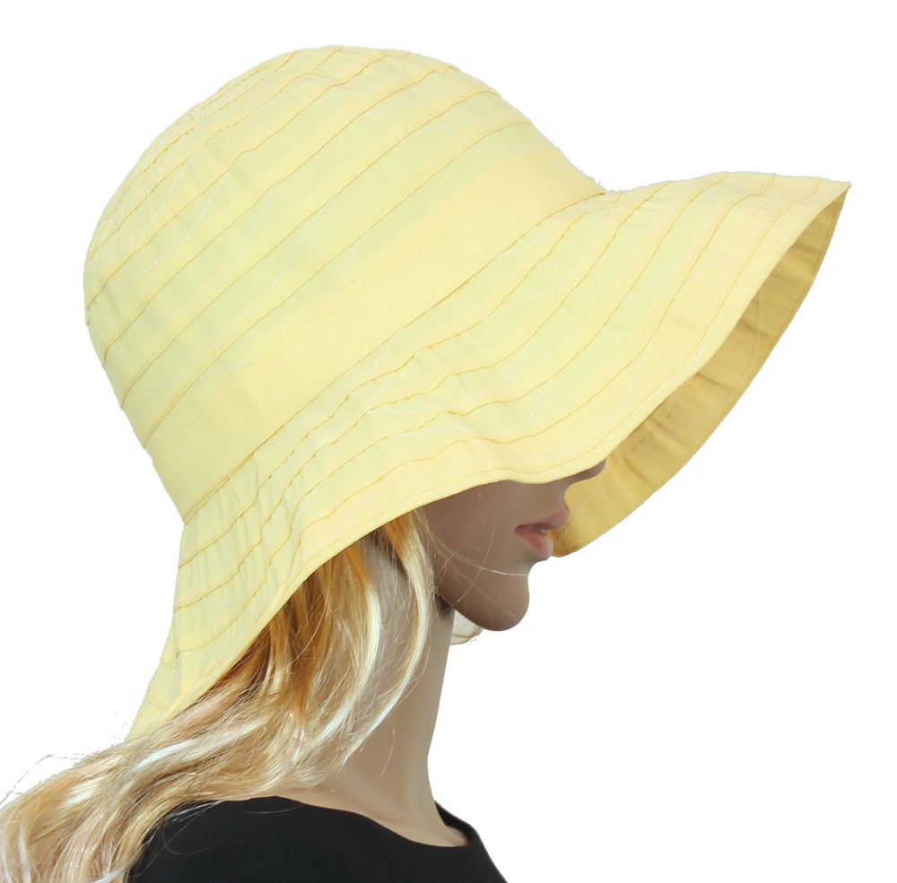 Hat - Ribbon Breton Style 58cm (Lemon)