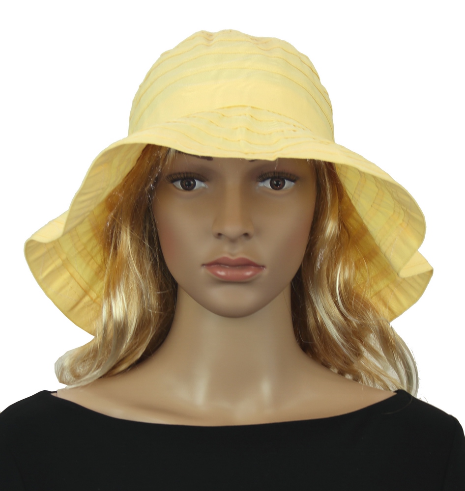 Hat - Ribbon Breton Style 58cm (Lemon)