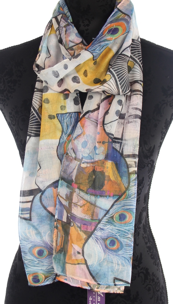 Scarf - Abstract Mosaic Pink (180cm)