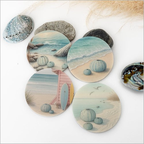Coasters Set Printed : Kina by the Sea Printed Coasters