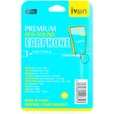 IVON E60 Earphones Type C- Pack of 5