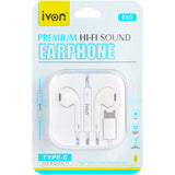 IVON E60 Earphones Type C- Pack of 5