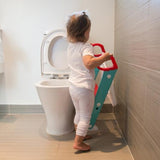 Moose Step on up Toilet Trainer-Aqua/Red