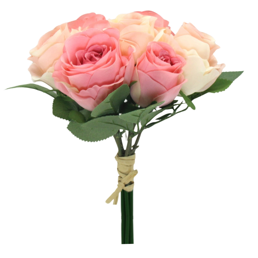 Artificial / Faux Flowers - Rose Bouquet Pink