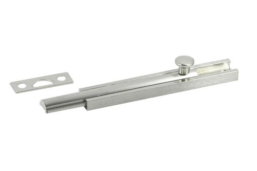 100mm Socket Bolt Concealed Fixings - Solid Brass - Satin Nickel Plated