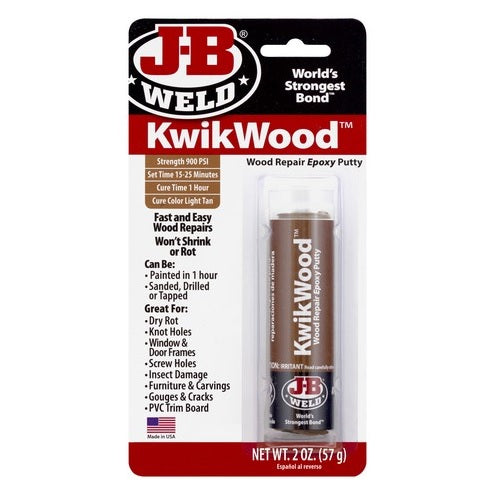 Kwikwood Epoxy Putty Stick - JB Weld